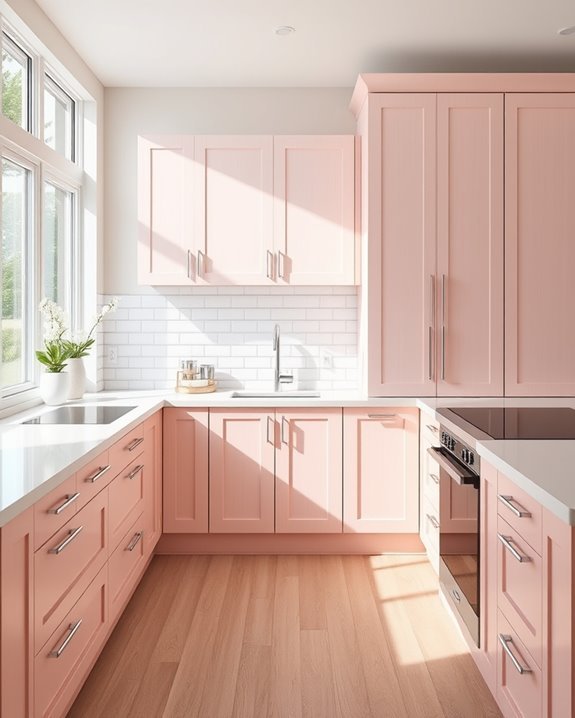 blush pink kitchen transformation