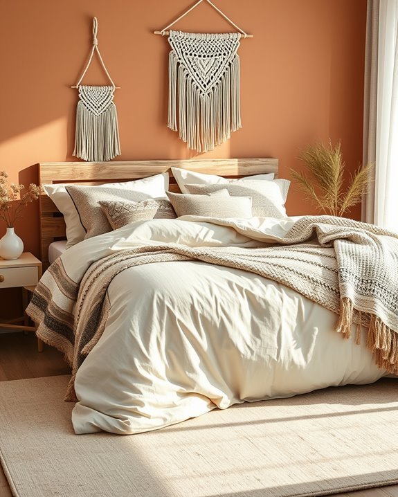 bohemian bedding and accents