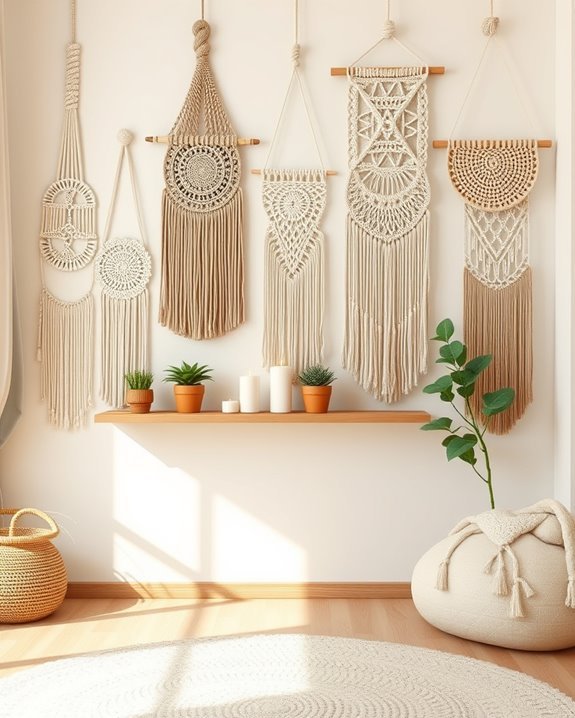 bohemian macram wall decor