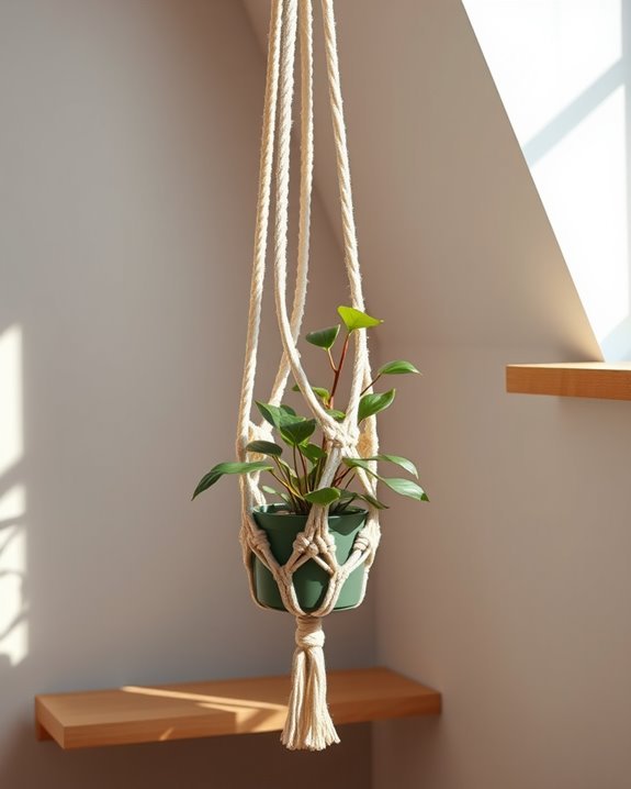 bohemian macrame plant hanger