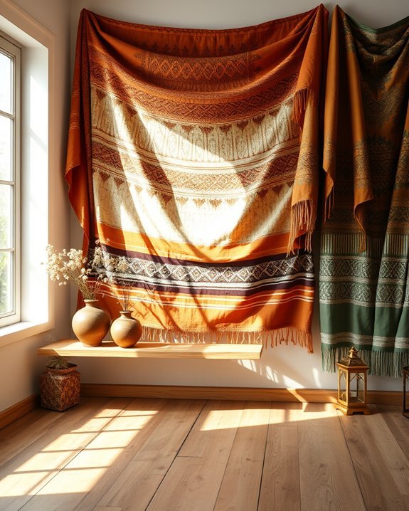 bohemian textile wall displays