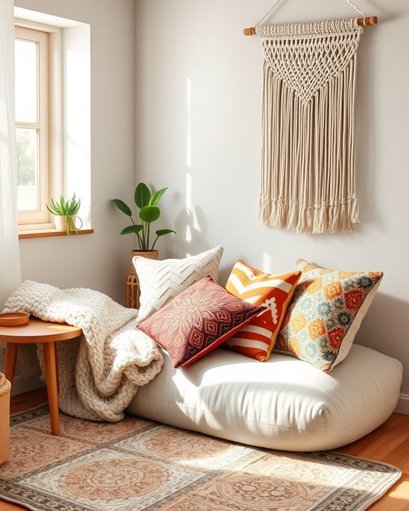 bohemian textiles for comfort