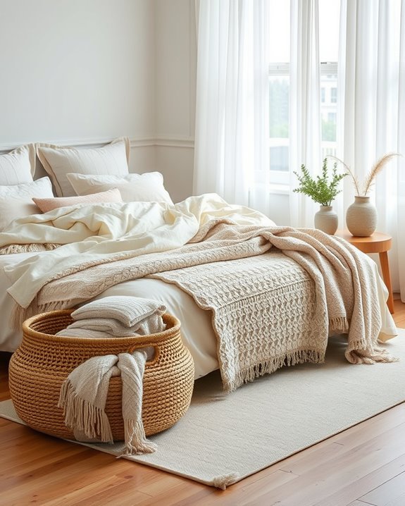 boho bedding and throws