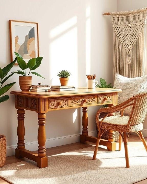 boho chic workspace design tips