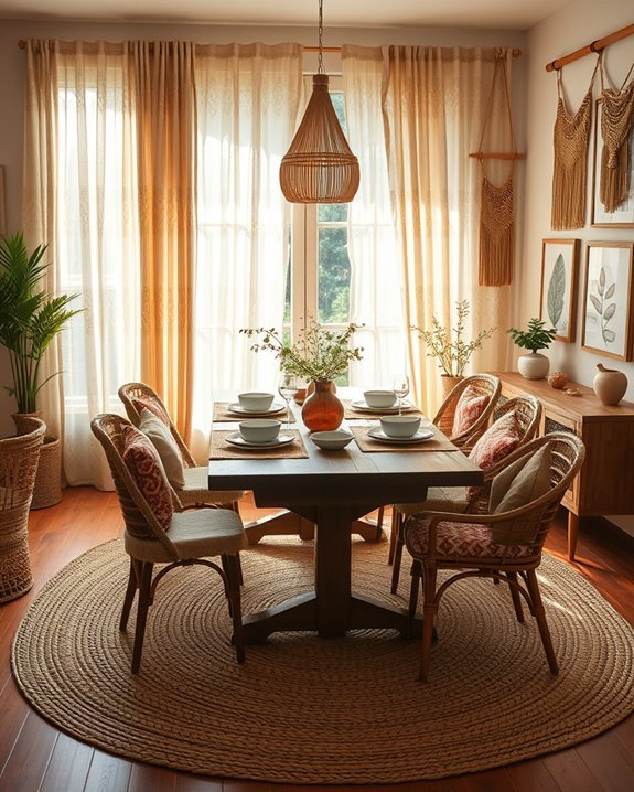 boho inspired vibrant curtains