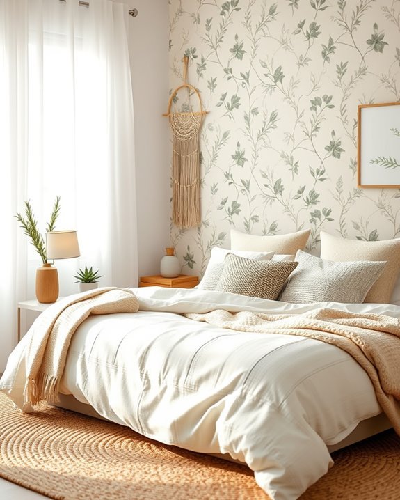 boho scandinavian accent wallpaper