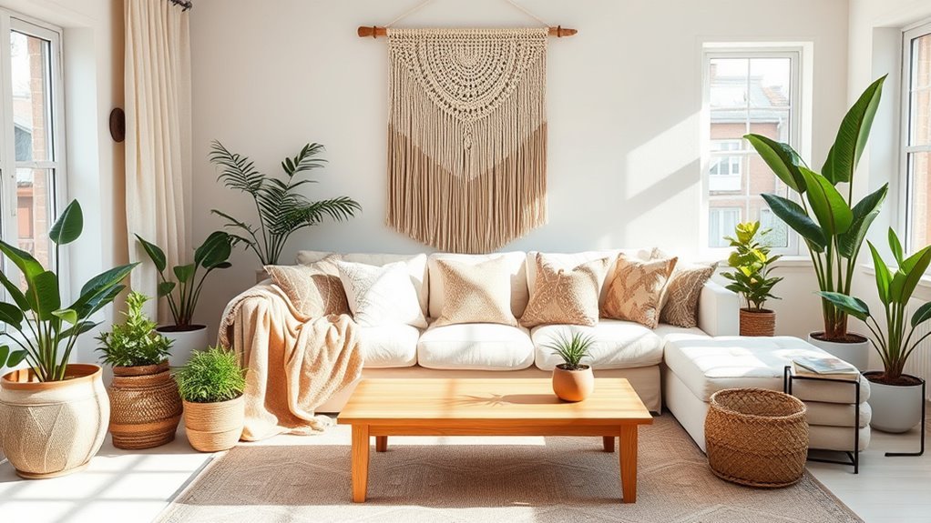 boho scandinavian living room