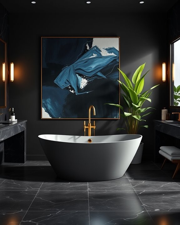 bold art transforms bathrooms