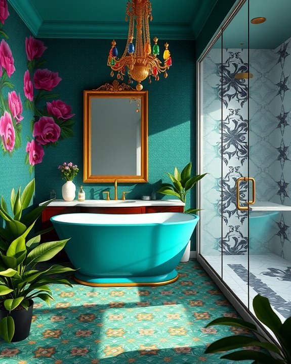 bold bathroom color transformation