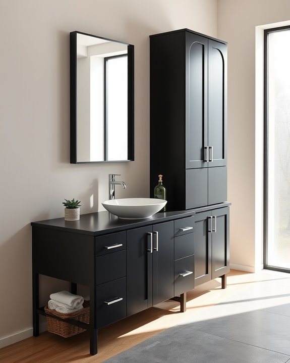 bold black cabinet designs