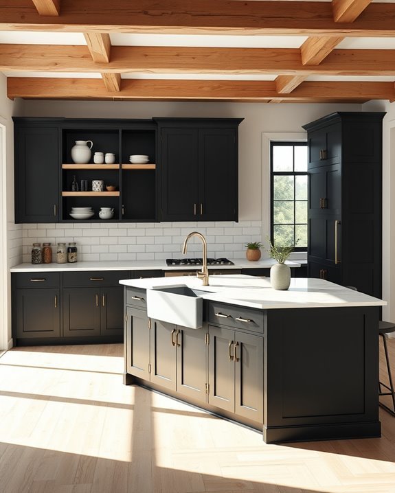 bold black cabinet elegance