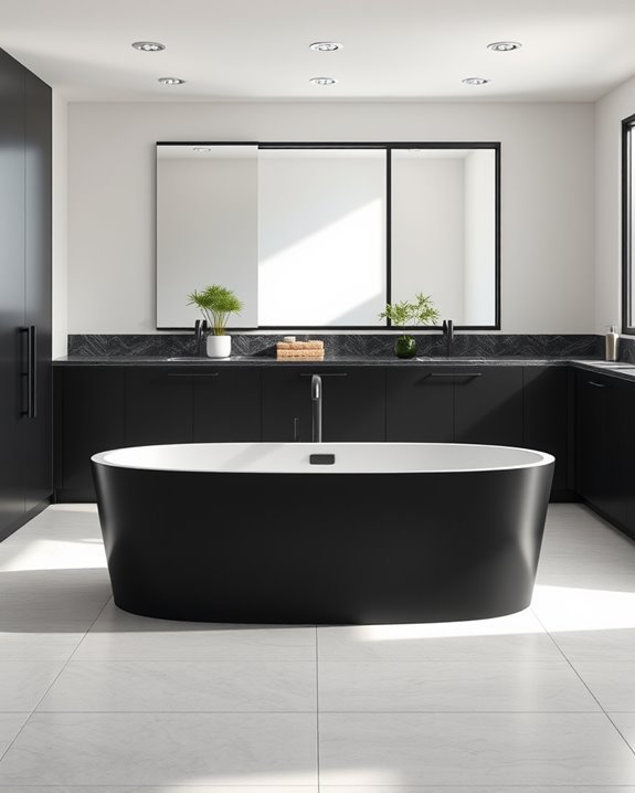 bold black cabinets elegance