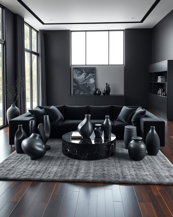 bold black sculptural statements