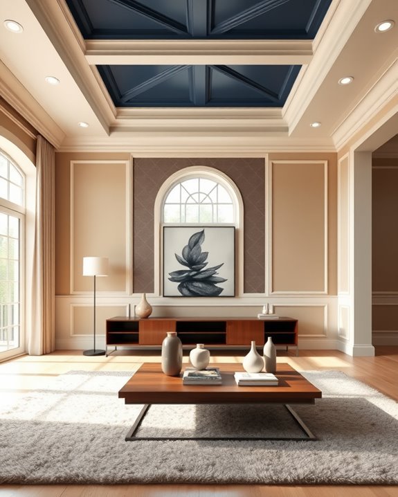 bold ceiling textured walls