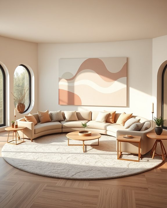 bold circular wall art