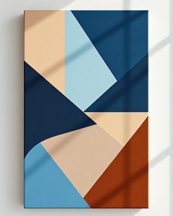 bold color blocked art