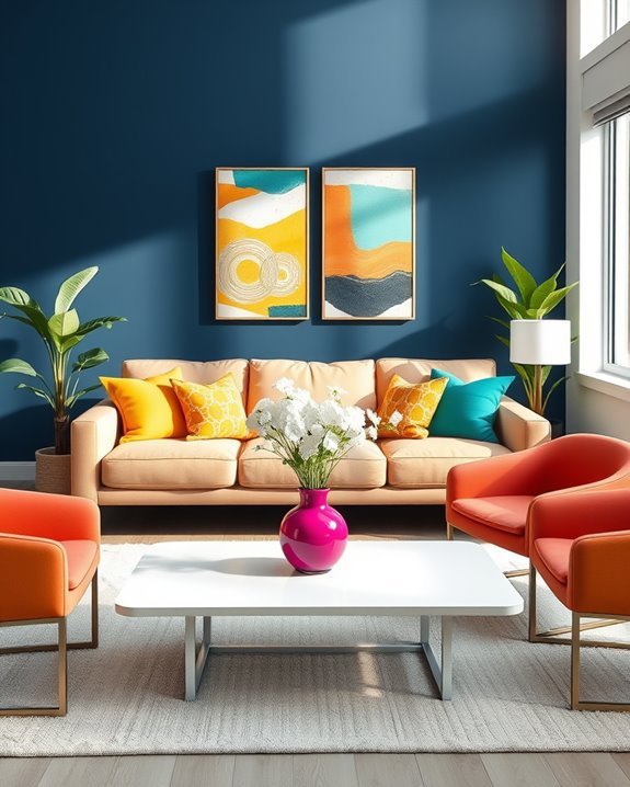 bold color blocking technique
