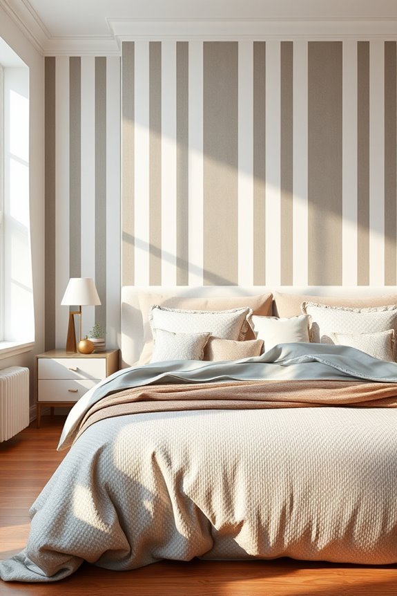 bold color striped walls