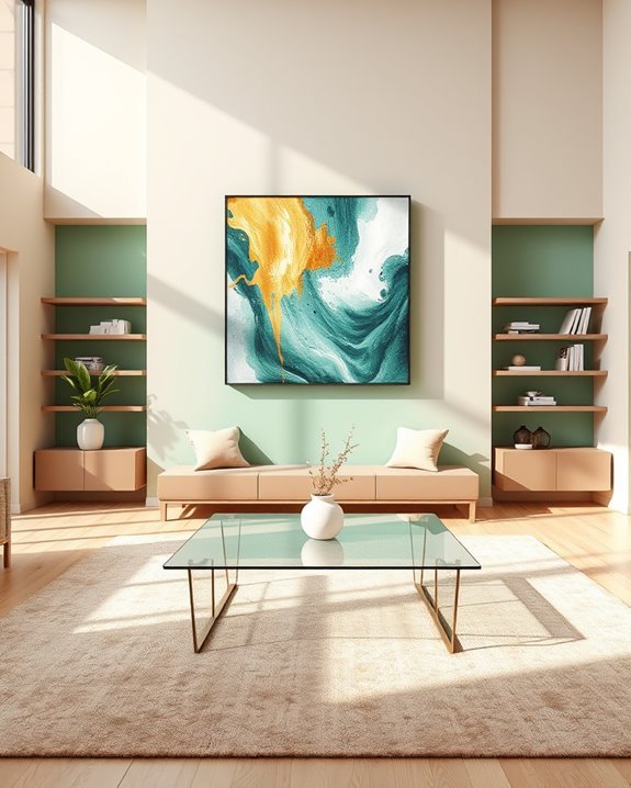 bold colored accent walls