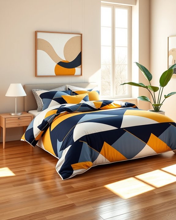 bold geometric bedding styles