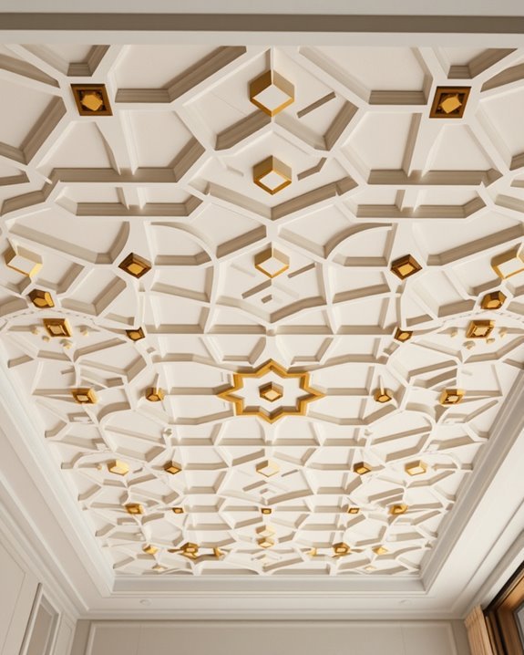 bold geometric ceiling designs