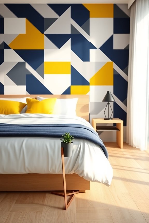 bold geometric wall designs