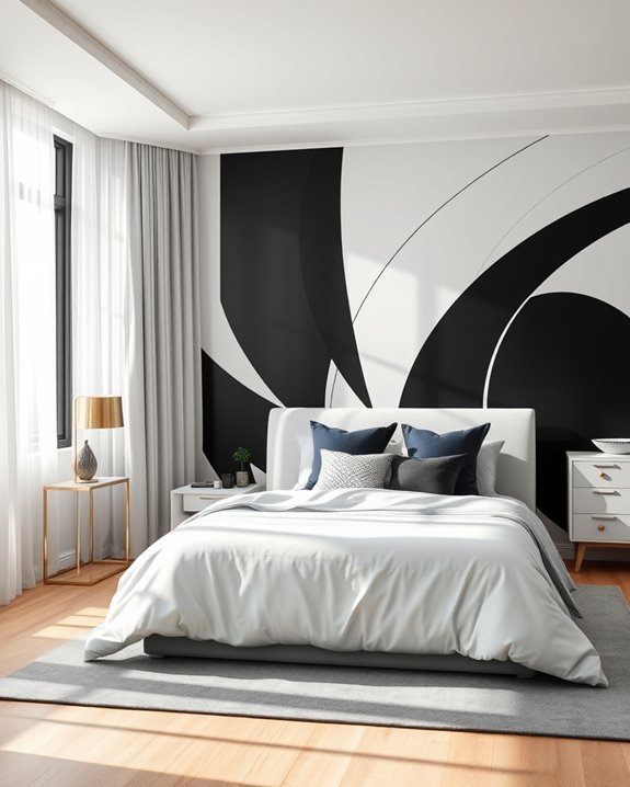 bold high contrast bedroom designs