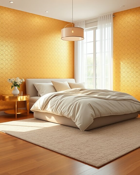 bold metallic gold wallpaper