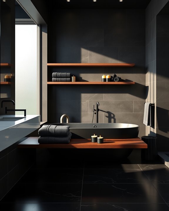 bold open shelving design