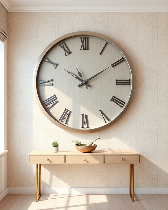 bold oversized wall clock