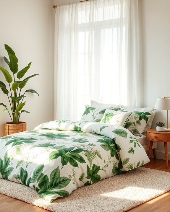 botanical bedding for tranquility