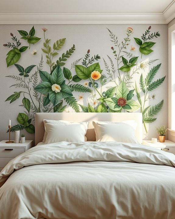botanical wall tranquility decor