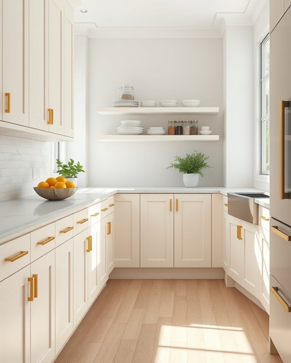 bright airy cream kitchen