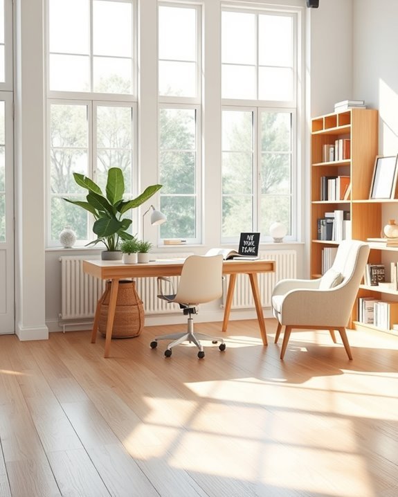bright airy home office