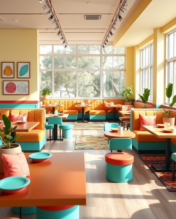 bright and cheerful interiors