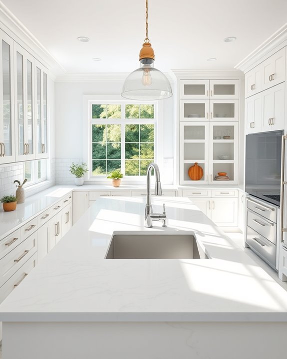bright inviting white kitchens