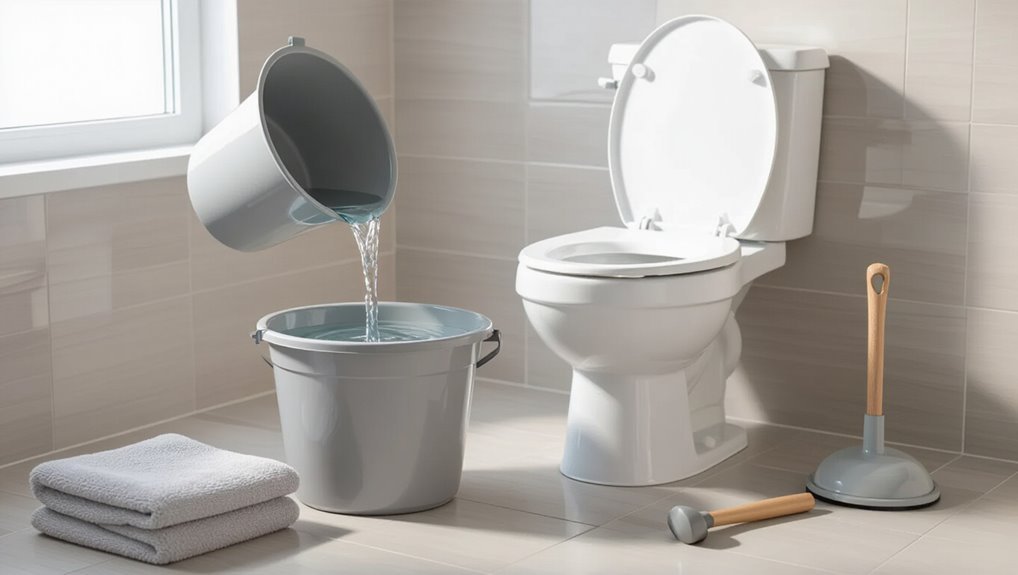 bucket flush for emergencies