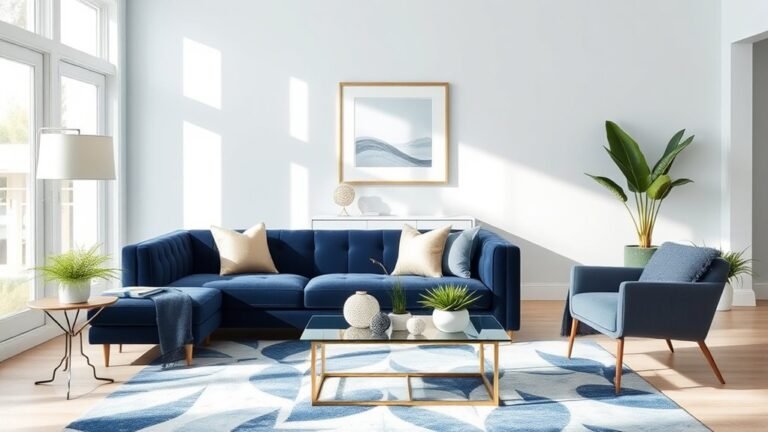 calm and stylish blue interiors