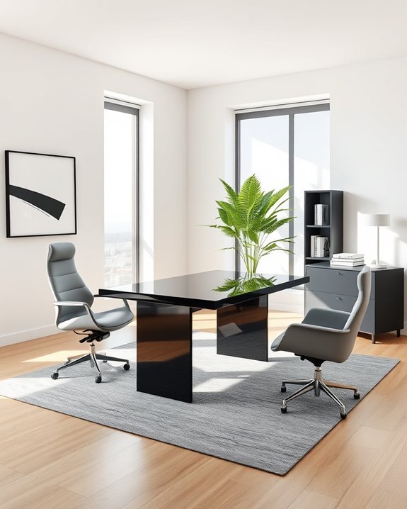 calm focused productive workspace