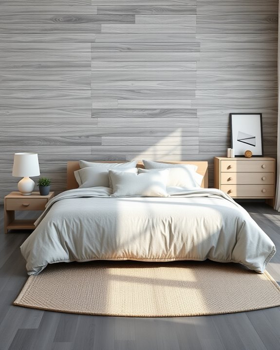 calming grey shiplap walls