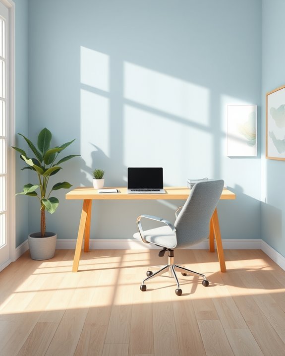 calming home office color