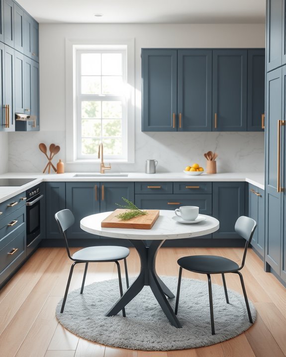 calming muted slate blue