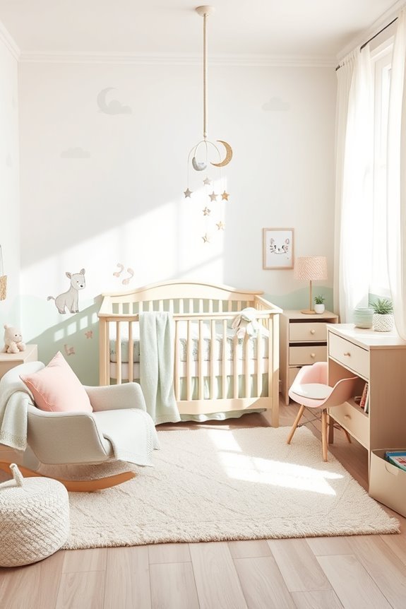 calming soft pastel nursery