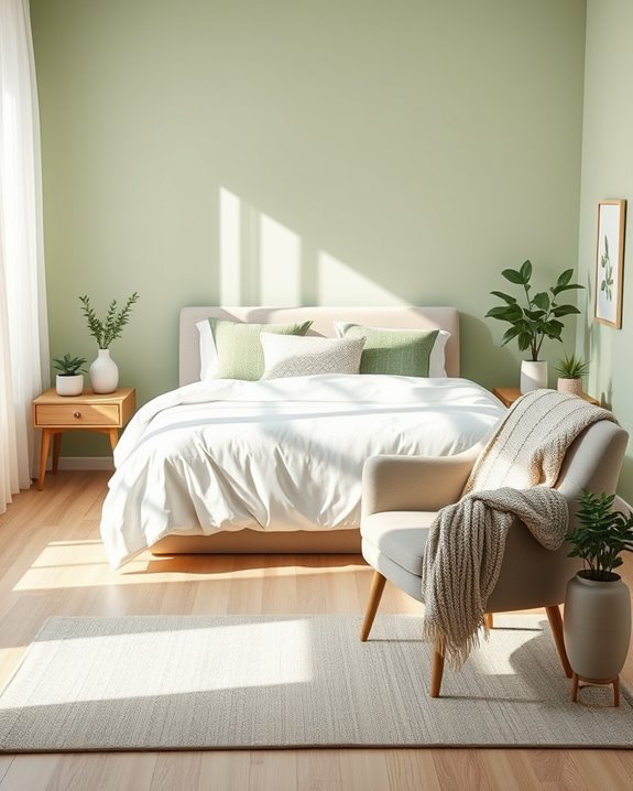 calming soft sage walls