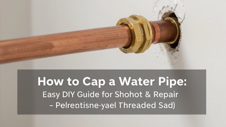 cap water pipe quickly diy