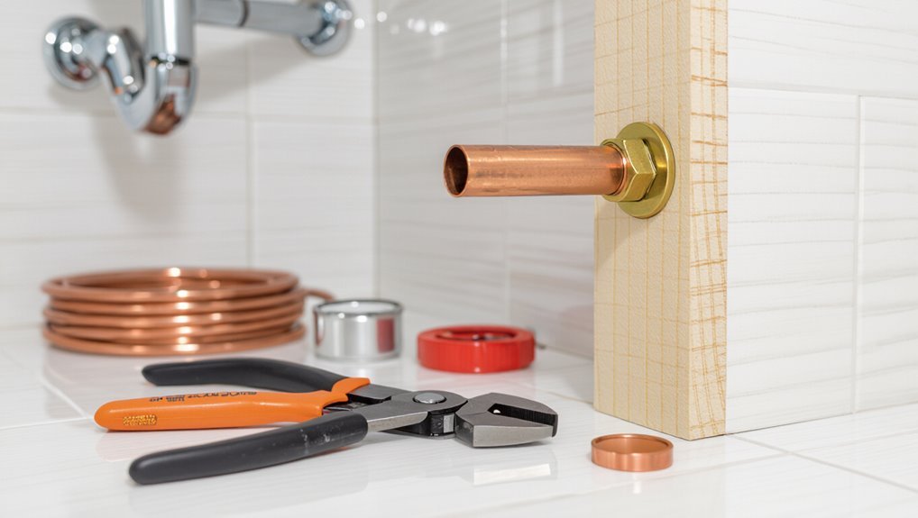 capping copper water lines