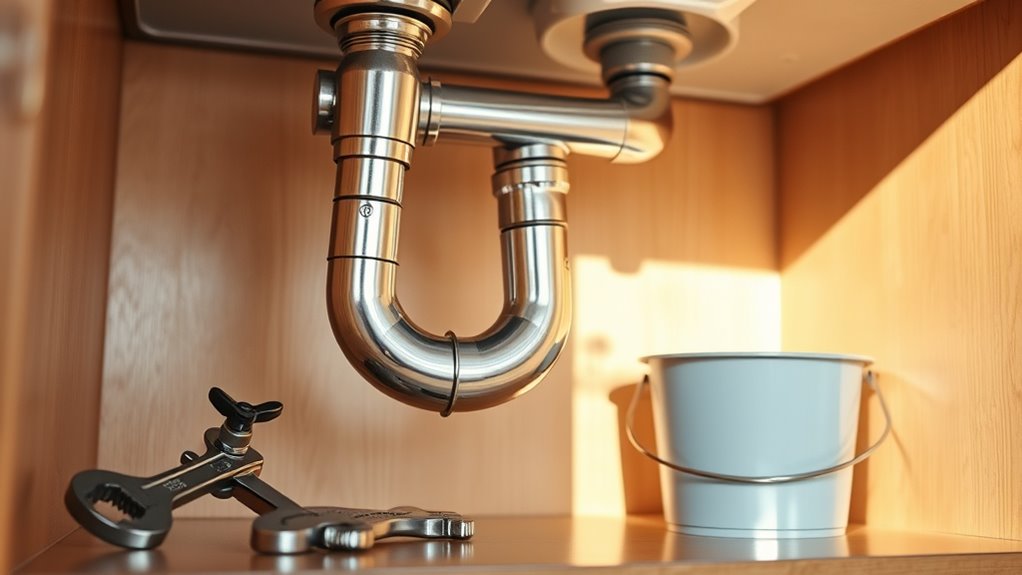 carefully detach drain pipe