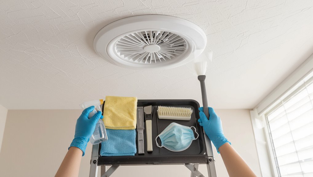 ceiling cleaning near vents