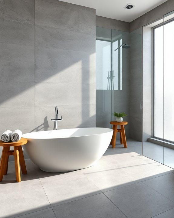 cement look tiles for bathrooms