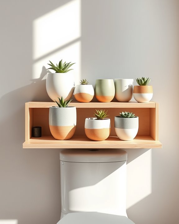 ceramic pots enhance bathrooms